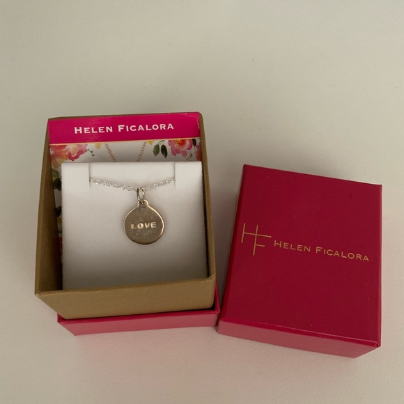 Helen Ficalora Sterling Silver LOVE Disc Necklace - Picture 5 of 10